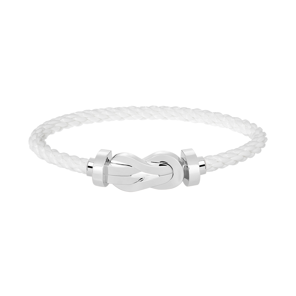 [Legend]LARGE 8-FIGURE BUCKLE BRACELET - WHITE GOLD