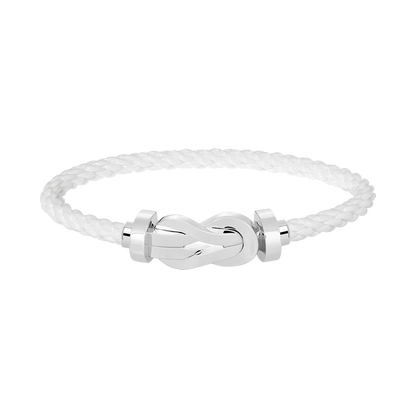 [Legend]LARGE 8-FIGURE BUCKLE BRACELET - WHITE GOLD