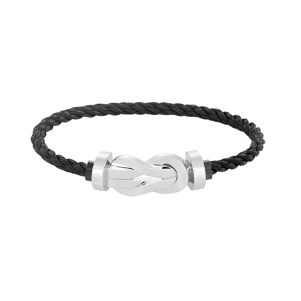 [Legend]LARGE 8-FIGURE BUCKLE BRACELET - WHITE GOLD