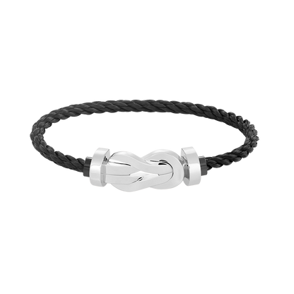 [Legend]LARGE 8-FIGURE BUCKLE BRACELET - WHITE GOLD