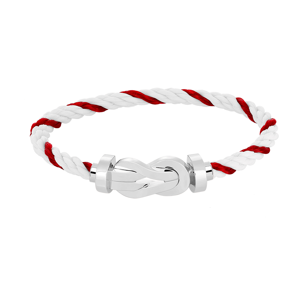 [Legend]LARGE 8-FIGURE BUCKLE BRACELET - WHITE GOLD