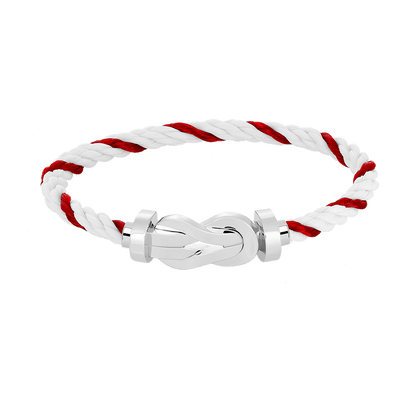 [Legend]LARGE 8-FIGURE BUCKLE BRACELET - WHITE GOLD