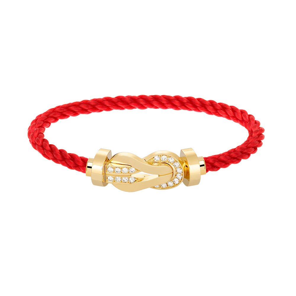 [Legend]LARGE 8-FIGURE BUCKLE HALF DIAMOND BRACELET - GOLD