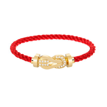 [Legend]LARGE 8-FIGURE BUCKLE HALF DIAMOND BRACELET - GOLD