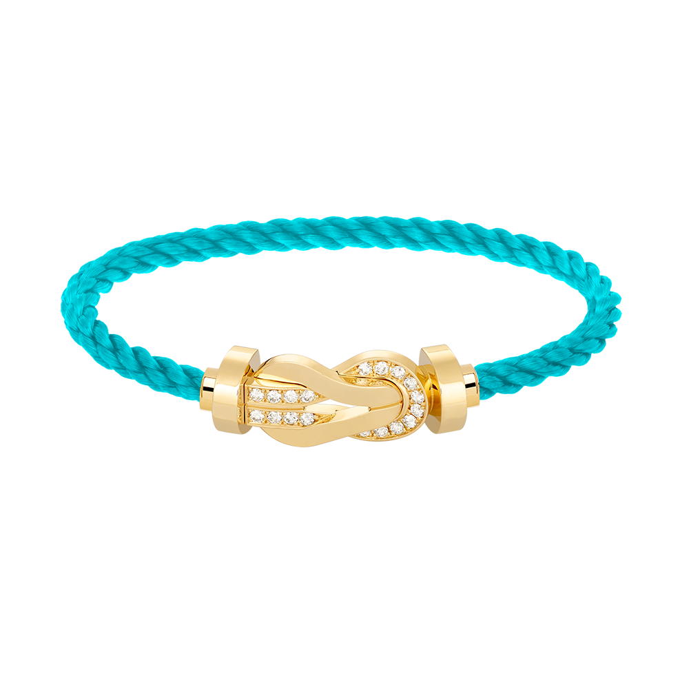 [Legend]LARGE 8-FIGURE BUCKLE HALF DIAMOND BRACELET - GOLD