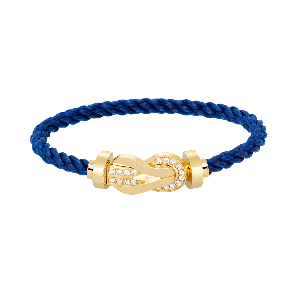 [Legend]LARGE 8-FIGURE BUCKLE HALF DIAMOND BRACELET - GOLD
