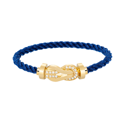 [Legend]LARGE 8-FIGURE BUCKLE HALF DIAMOND BRACELET - GOLD