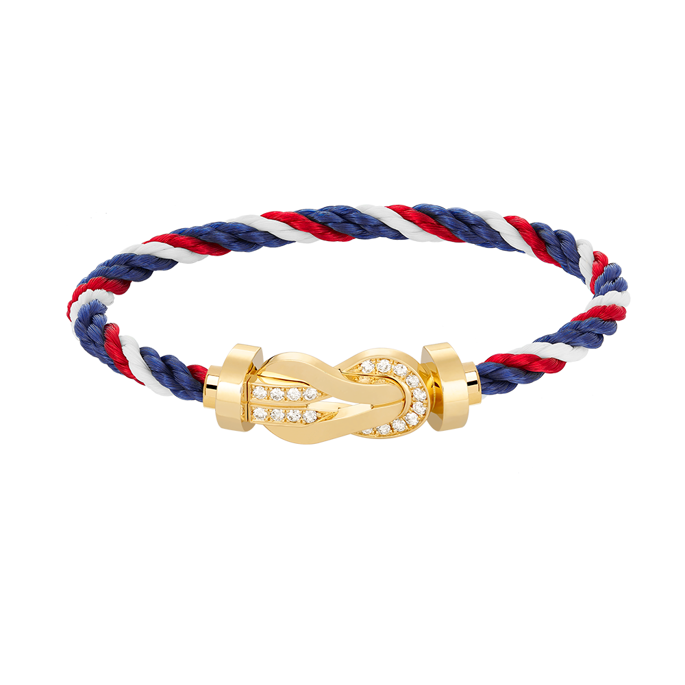 [Legend]LARGE 8-FIGURE BUCKLE HALF DIAMOND BRACELET - GOLD