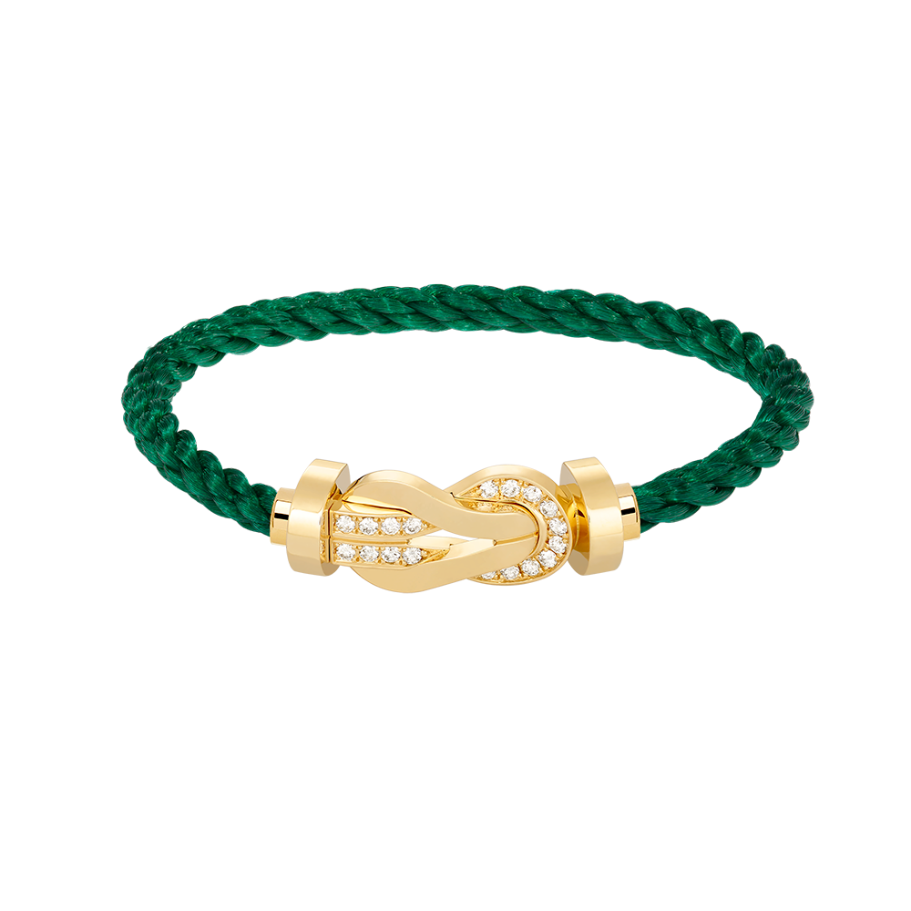 [Legend]LARGE 8-FIGURE BUCKLE HALF DIAMOND BRACELET - GOLD