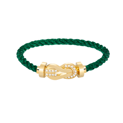 [Legend]LARGE 8-FIGURE BUCKLE HALF DIAMOND BRACELET - GOLD