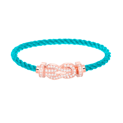 [Legend]LARGE 8-FIGURE BUCKLE FULL DIAMOND BRACELET - ROSE GOLD