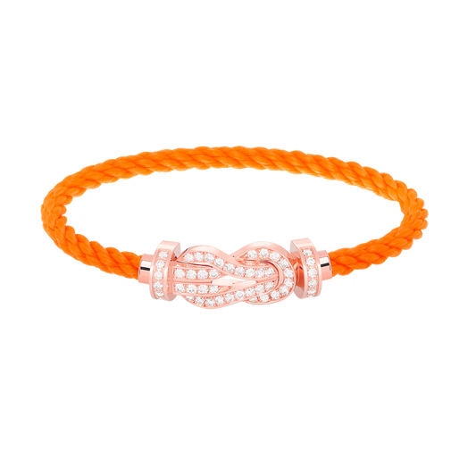 [Legend]LARGE 8-FIGURE BUCKLE FULL DIAMOND BRACELET - ROSE GOLD