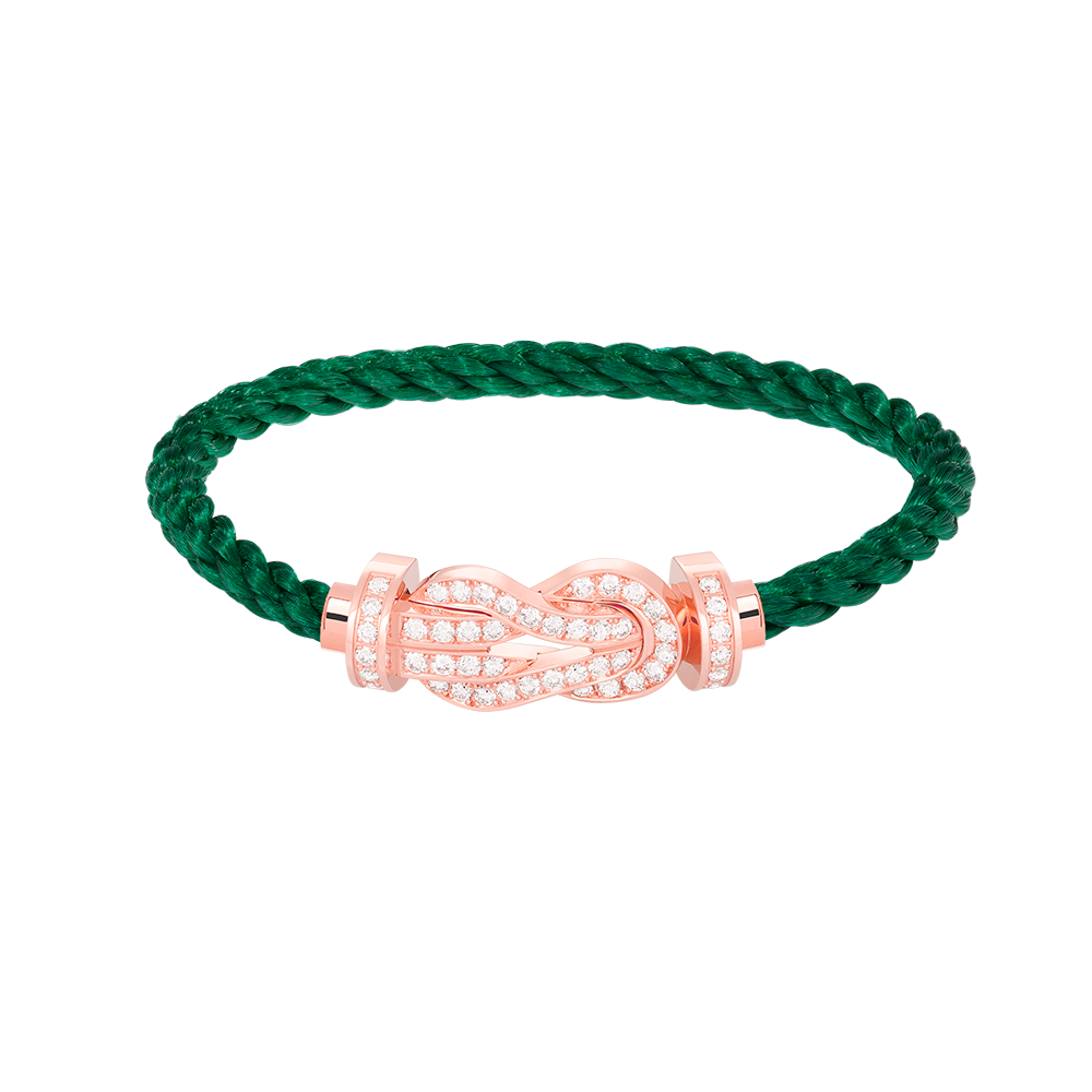 [Legend]LARGE 8-FIGURE BUCKLE FULL DIAMOND BRACELET - ROSE GOLD