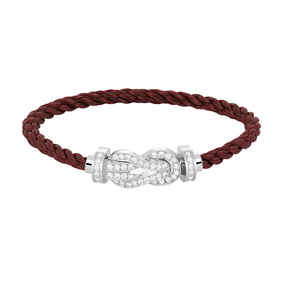 [Legend]LARGE 8-FIGURE BUCKLE FULL DIAMOND BRACELET -WHITE GOLD