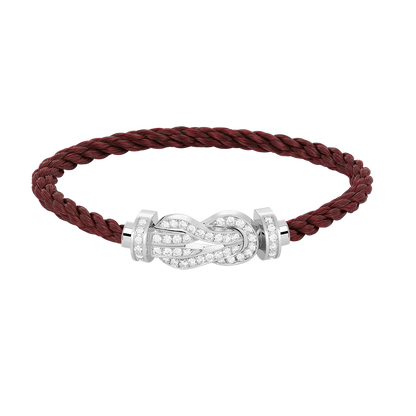[Legend]LARGE 8-FIGURE BUCKLE FULL DIAMOND BRACELET -WHITE GOLD