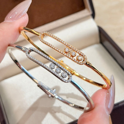 [Legend]MOVE PAVÉ DIAMOND BANGLE BRACELET M