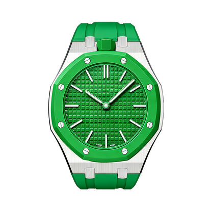 [Legend]OAK POP GREEN STEEL SILICONE STRAP