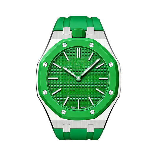 [Legend]OAK POP GREEN STEEL SILICONE STRAP