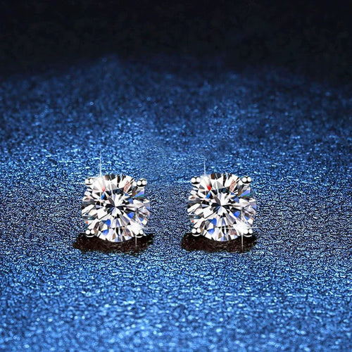 [Legend]FOUR-PRONG MOISSANITE EARRINGS