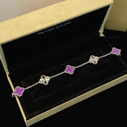[Legend]LUCKY CLOVER 5-MOTIF BRACELET - VIOLET COLLECTION