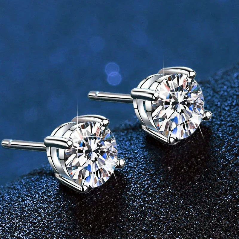 [Legend]FOUR-PRONG MOISSANITE EARRINGS