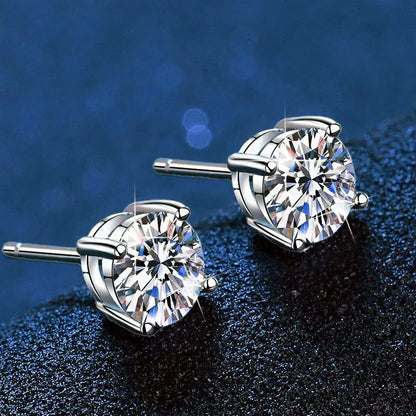 [Legend]FOUR-PRONG MOISSANITE EARRINGS