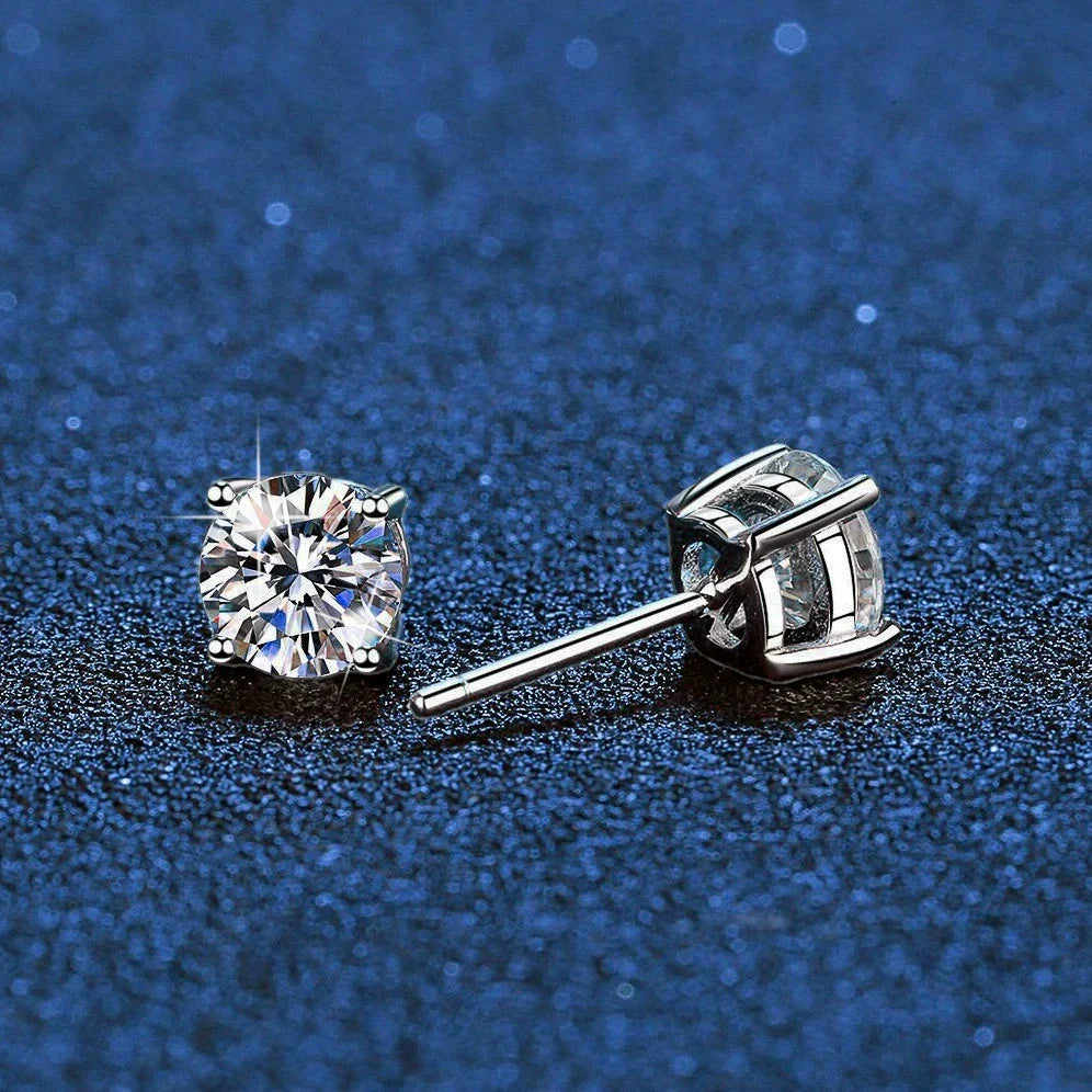 [Legend]FOUR-PRONG MOISSANITE EARRINGS