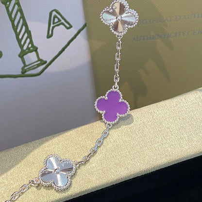 [Legend]LUCKY CLOVER 5-MOTIF BRACELET - VIOLET COLLECTION