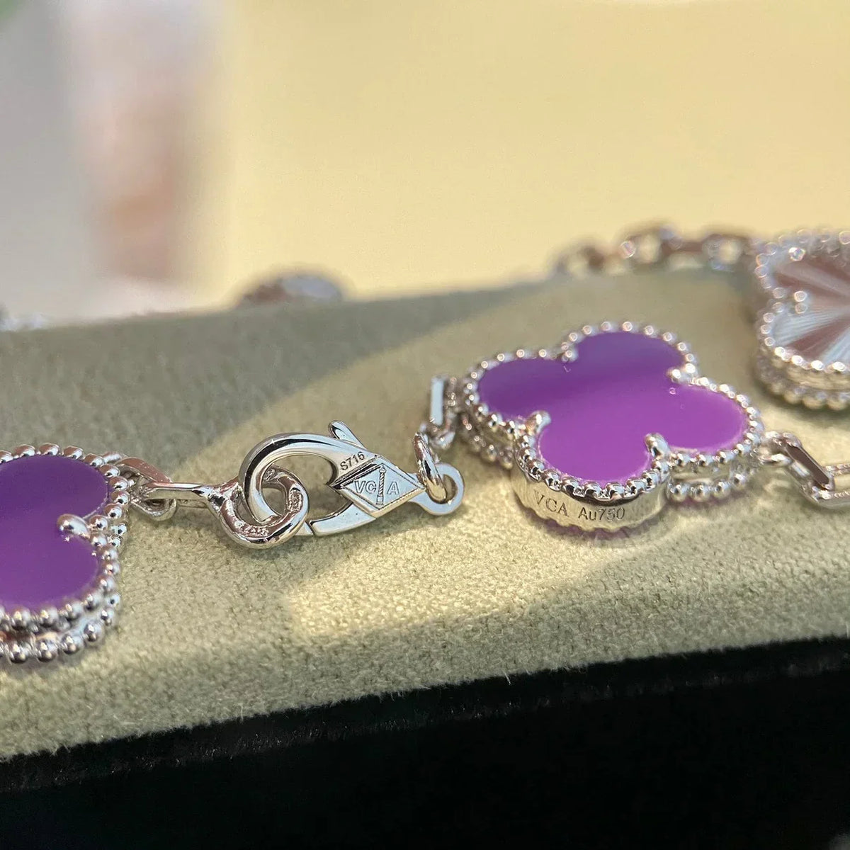 [Legend]LUCKY CLOVER 5-MOTIF BRACELET - VIOLET COLLECTION