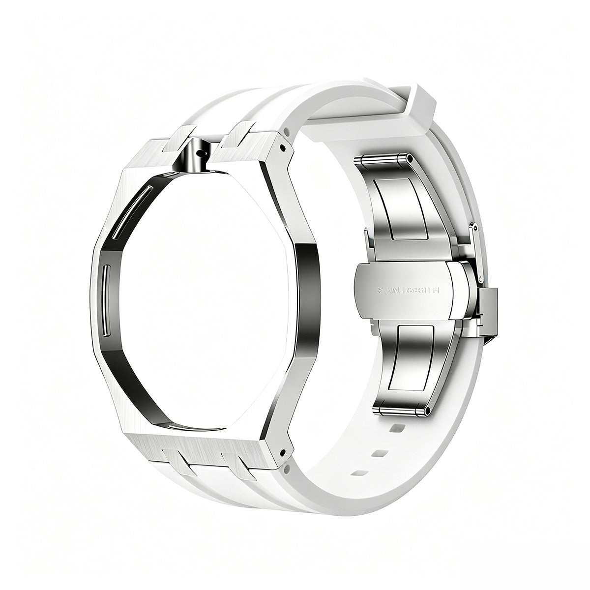 [Legend]OAK POP WHITE STEEL SILICONE STRAP