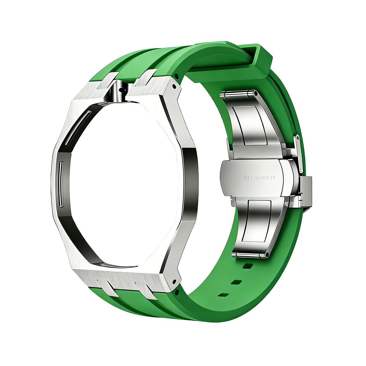 [Legend]OAK POP GREEN STEEL SILICONE STRAP