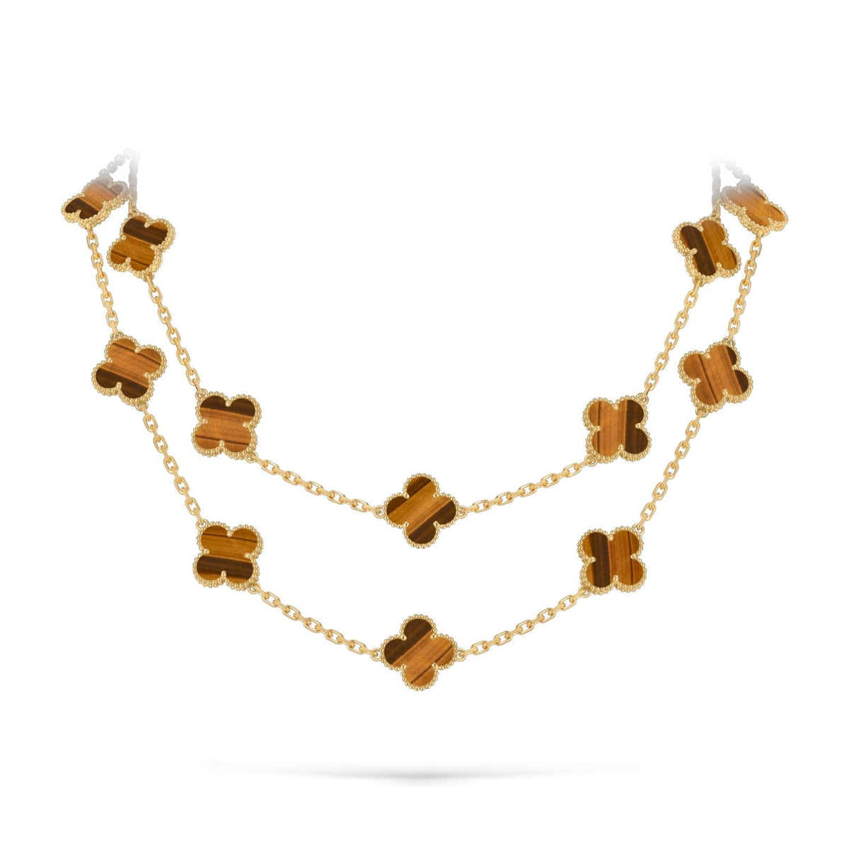 [Legend]CLASSIC 20-MOTIF LUCKY CLOVER LONG NECKLACE GOLD COLLECTION
