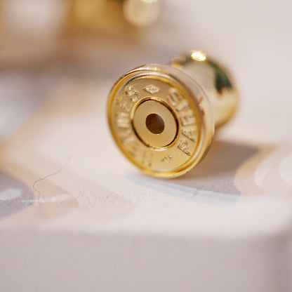 [Legend]MINI POP H GOLD EARRINGS GREY