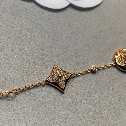 [Legend]STAR AND SUN 4 MOTIFS GOLD DIAMONDS BRACELET