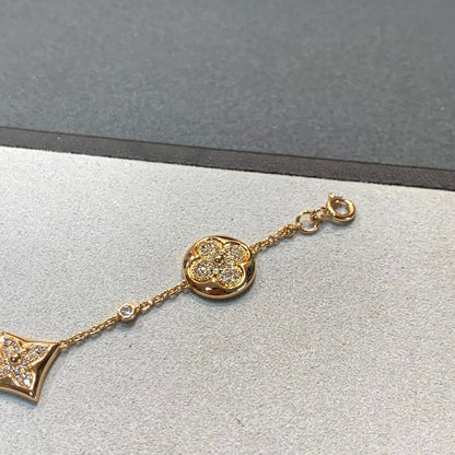 [Legend]STAR AND SUN 4 MOTIFS GOLD DIAMONDS BRACELET