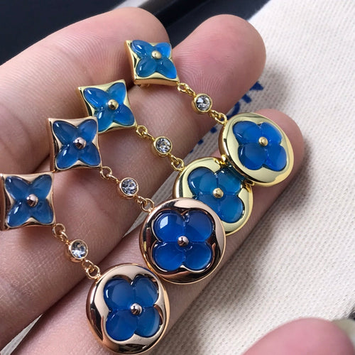 [Legend]STAR AND SUN AGATE DIAMOND EARRINGS