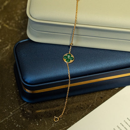 [Legend]SUN MALACHITE 1 DIAMOND ROSE GOLD BRACELET