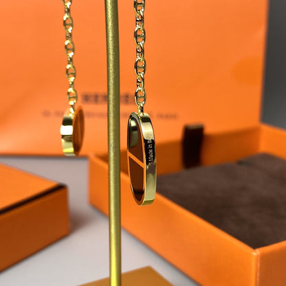 [Legend]CHAINE VERSO BLACK CERAMIC EARRINGS