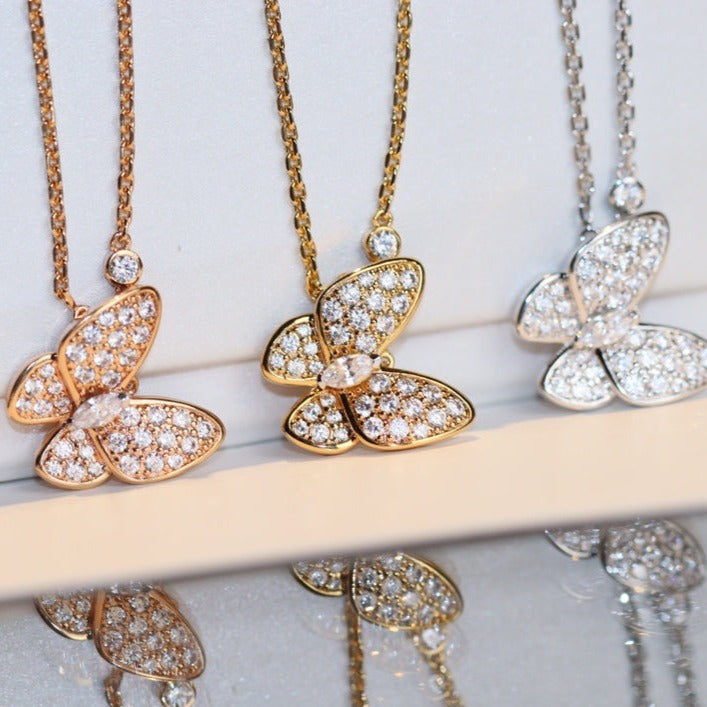 [Legend]BUTTERFLY DIAMOND CHARM NECKLACE