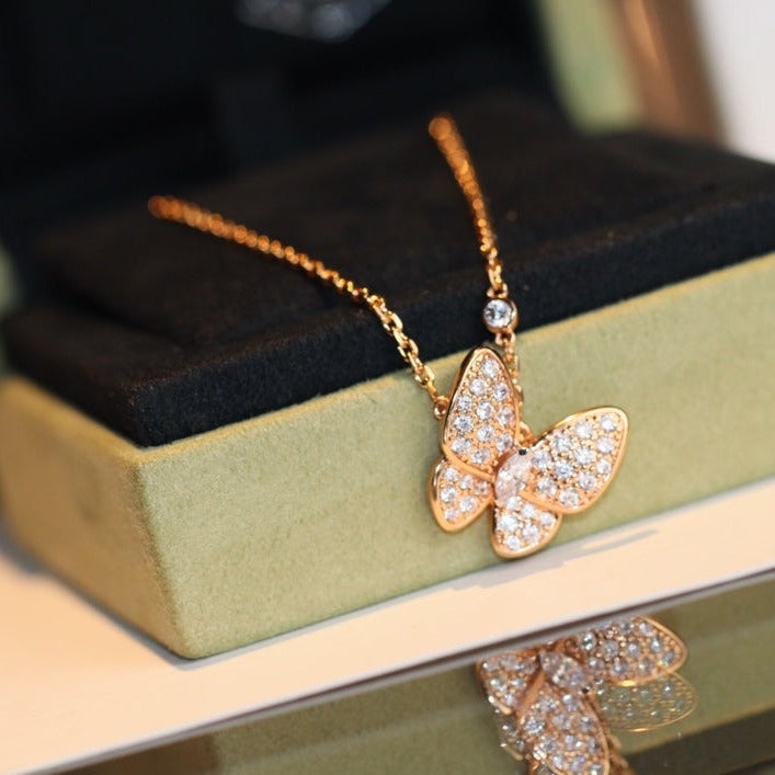 [Legend]BUTTERFLY DIAMOND CHARM NECKLACE