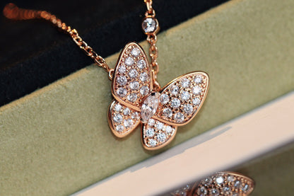 [Legend]BUTTERFLY DIAMOND CHARM NECKLACE