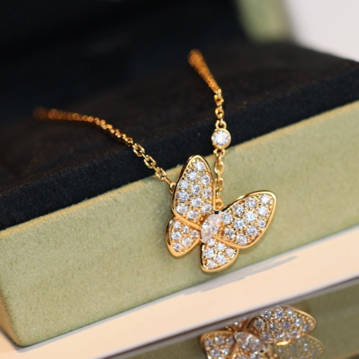 [Legend]BUTTERFLY DIAMOND CHARM NECKLACE