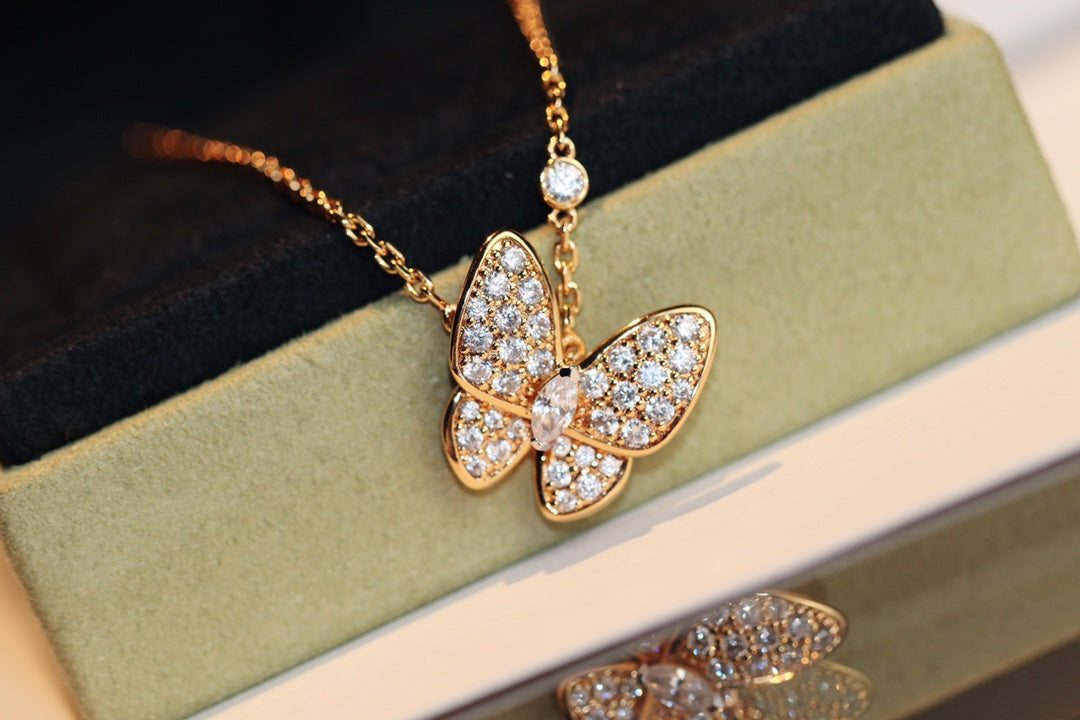 [Legend]BUTTERFLY DIAMOND CHARM NECKLACE