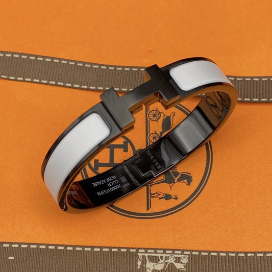 [Legend]H BRACELET 12MM BLACK WHITE CERAMIC