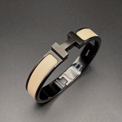 [Legend]H BRACELET 12MM BLACK BEIGE CERAMIC