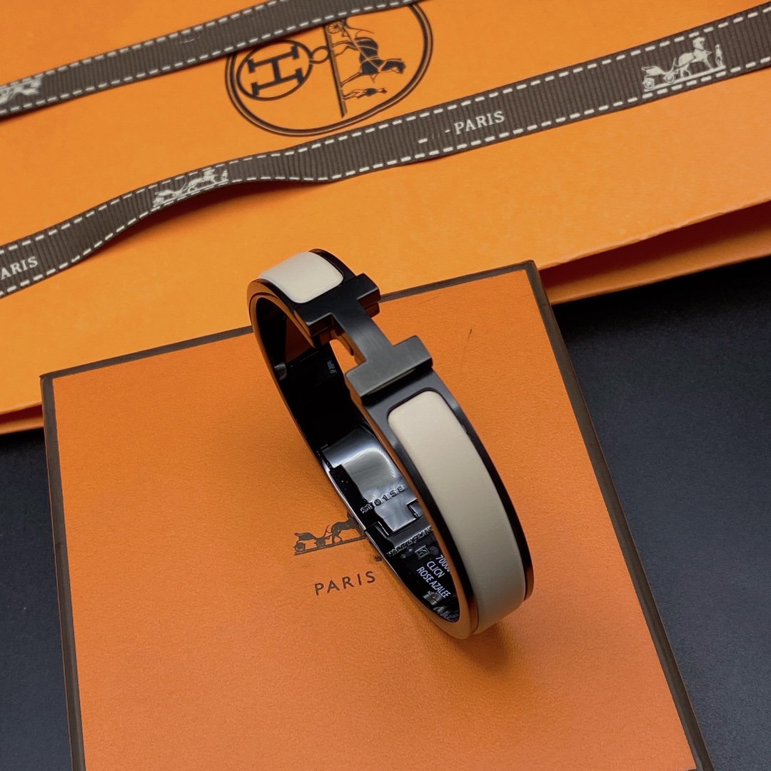 [Legend]H BRACELET 12MM BLACK BEIGE CERAMIC