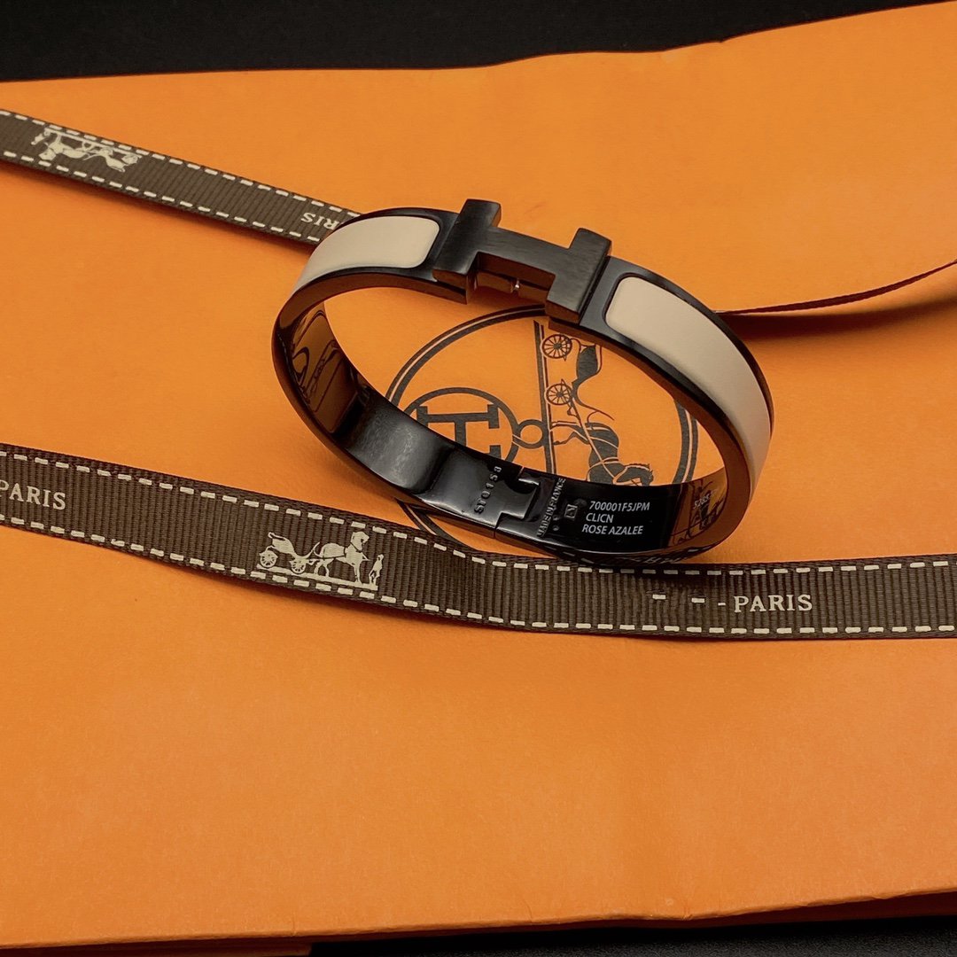 [Legend]H BRACELET 12MM BLACK BEIGE CERAMIC