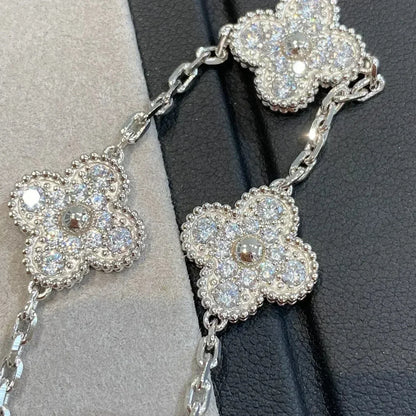 [Legend]LUCKY CLOVER 5-MOTIF BRACELET - FULL-DIAMOND