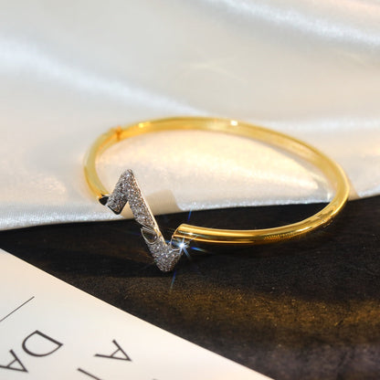 [Legend]VOLTE UPSITE DOWN GOLD DIAMOND BRACELET