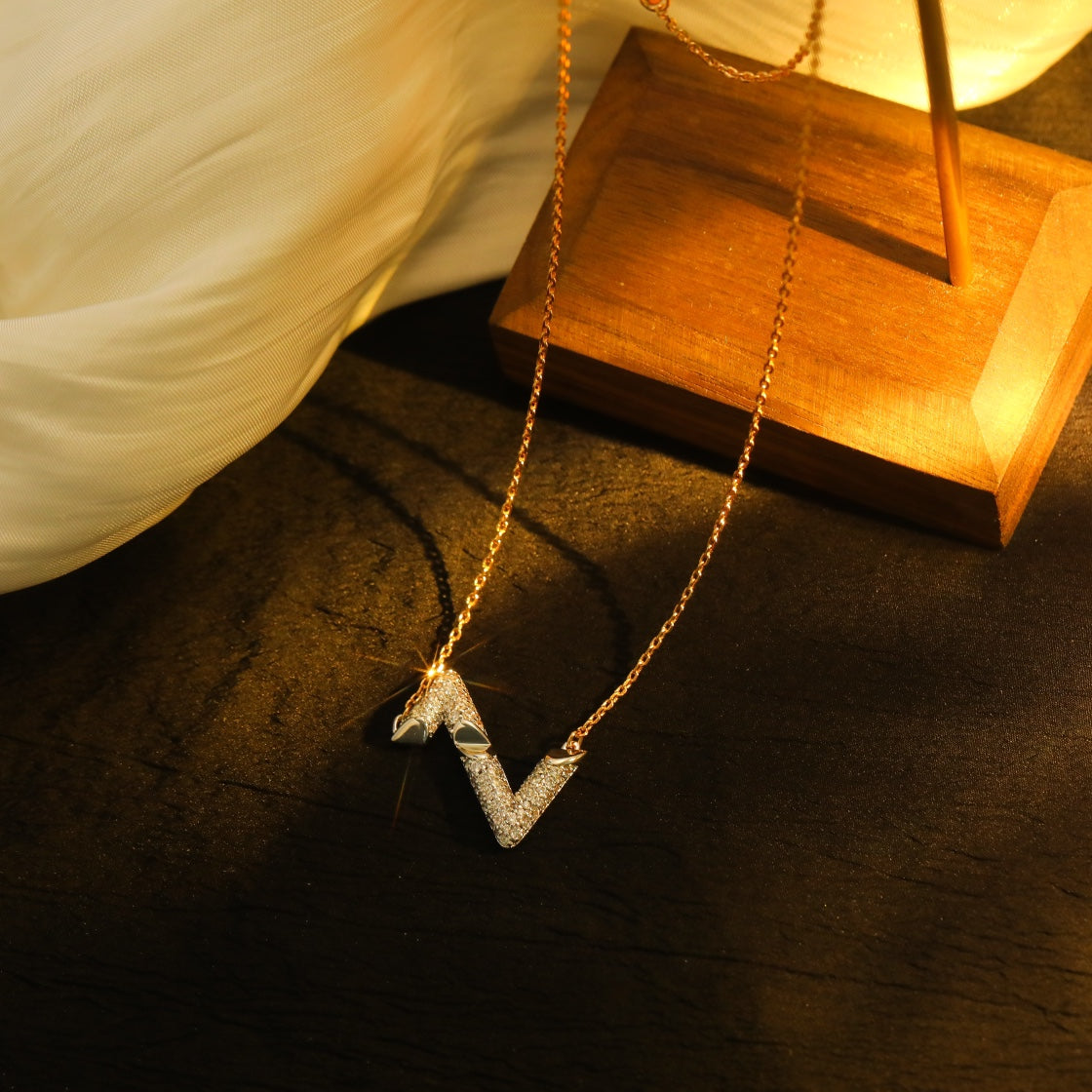 [Legend]VOLT SILVER DIAMOND PEDANT NECKLACE